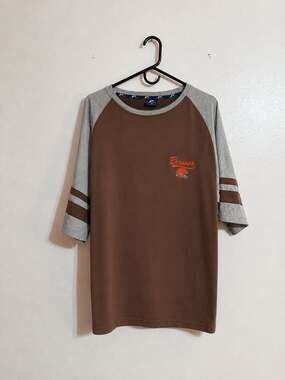 Vintage Pro Player Cleveland Browns NFL 3/4 Sleeve Raglan Graphic T-Shirt XL